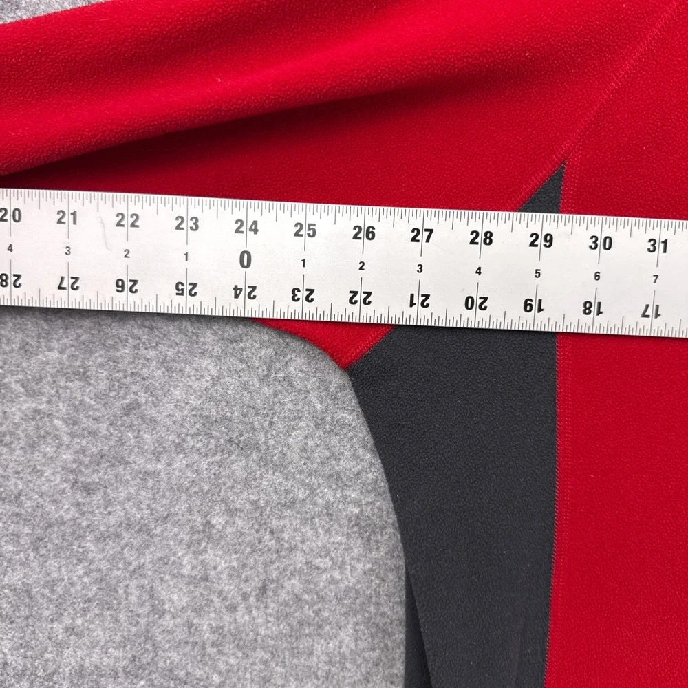 Helly Hansen Fleece Pullover Large Red Quarter Zip Technical Contrast Panel